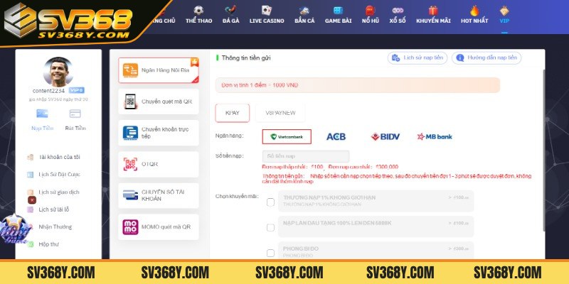 Hoàn tất nạp và xác nhận giao dịch
